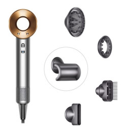 Фен Dyson Supersonic HD07 медный с черным дорожным чехлом и 5 насадками